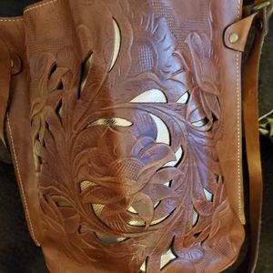 Patricia Nash Leather bucket bag